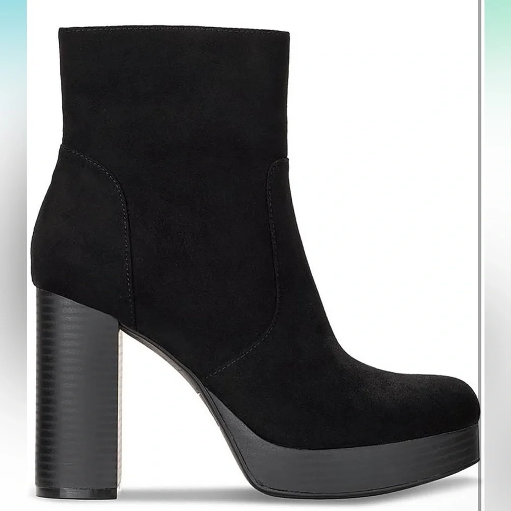 NWT SUN + STONE Elegant Black Ankle Boots - Picture 2 of 5